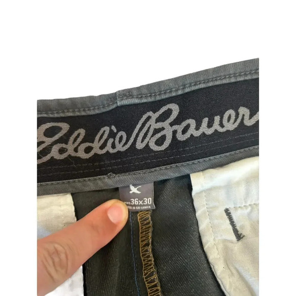 Eddie Bauer Men's Flex Sport Chinos Straight Legged Black Pants 36x30 - Picture 3 of 11